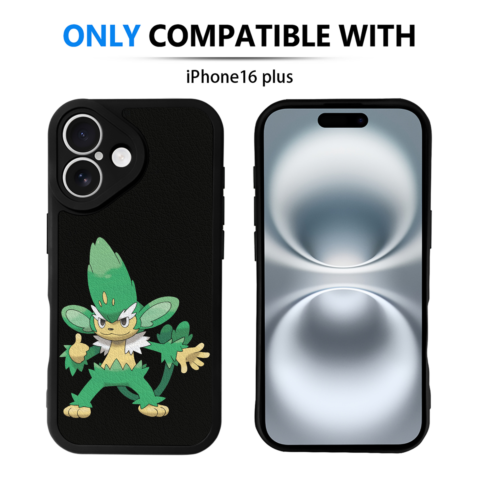 （画像用） ポケットモンスター Pokémon 【iPhone 16シリーズ対応】シリコンスマホケース（レザー調） 材質：シリコン